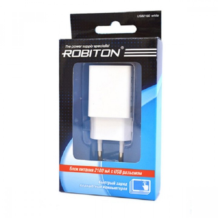 Блок питания 2100 мА с USB разъёмом ROBITON