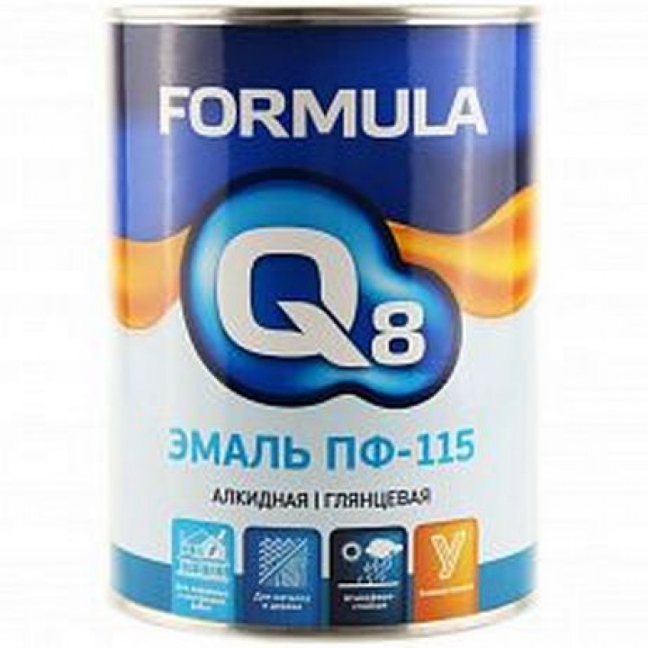Эмаль Formula Q8 ПФ-115, красно-коричневая, 0,9 кг