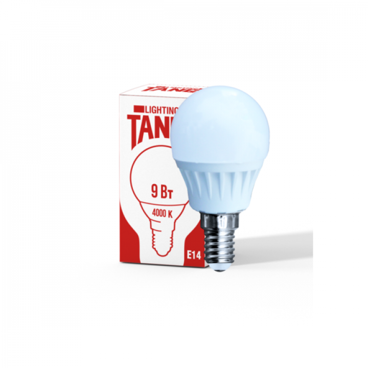 Лампа светодиодная Tango 9 Вт Е 14 шарик 4000 К