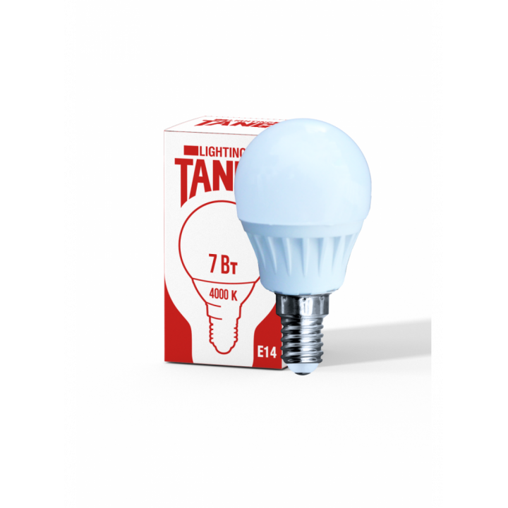 Лампа светодиодная Tango шар 7W E14 4000K